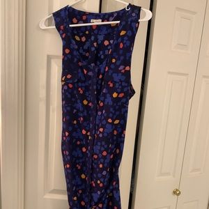 Button up Blue printed dress. Very gently worn.